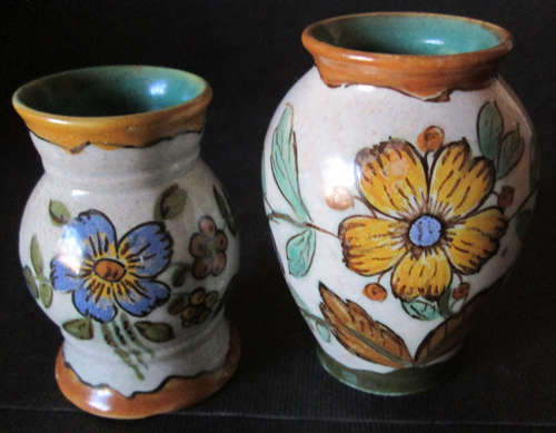 2 Small Gouda Vases