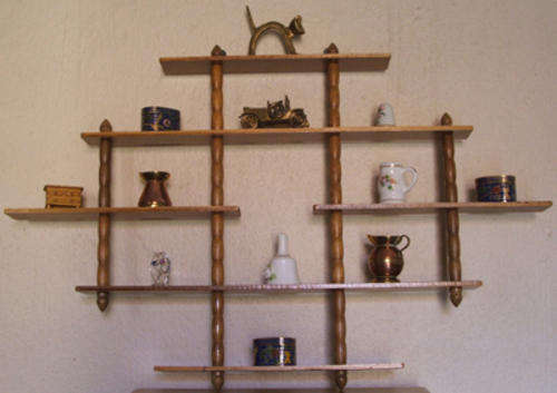 5 Tier Wooden Wall Shelf