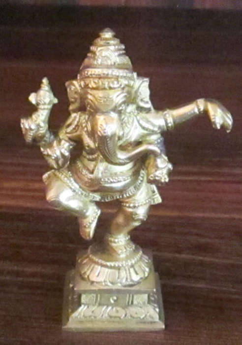 Brass Ganesha dancing samsara Lord of begginings and remover of obstacles