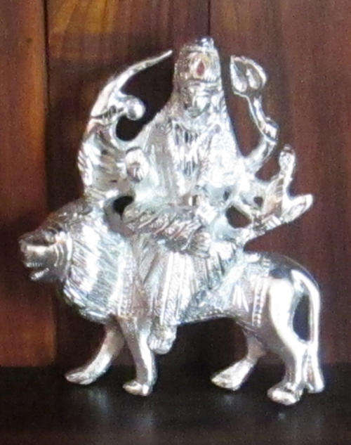 Goddess Durga with Hanuman Ji cast aluminium