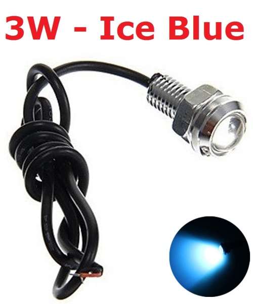Car Daylight Running Led Lights 3W - Ice Blue (Silver Body) **IN STOCK**