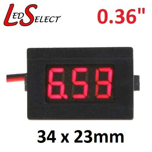 Voltmeter DC 4.5-30V Small 3 Digit Display **LOCAL STOCK**
