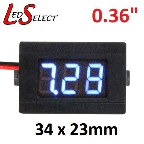 Voltmeter DC 4.5-30V Small 3 Digit Display **LOCAL STOCK**