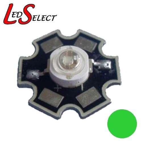 1W Led Green 520-525nm on Aluminium base **LOCAL STOCK**