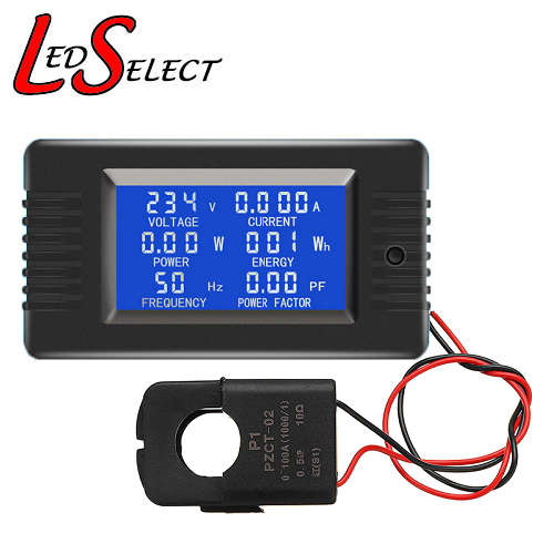 Meter Energy Watt 6 in 1 AC 80-260V 100A + Split CT PZEM-022 **LOCAL STOCK**