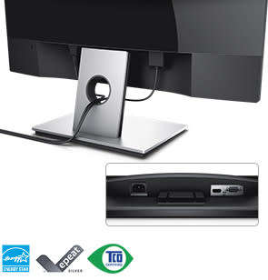 DELL SE2416H 24` FHD 1920 x 1080 IPS Monitor / Clean, sleek design / 6ms Response Time / Supports VG
