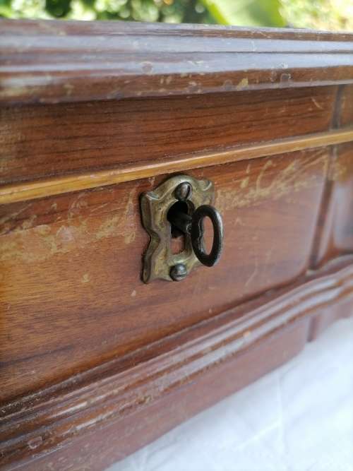Imbuia Ball & Claw Jewelry Box - With Original Key