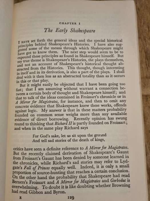 Shakespeare`s History Plays - Tillyard