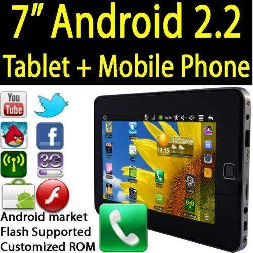 The Hottest Powerful 7 Inch Android 2.2 Tablet PC In Black - MAKES PHONE CALLS