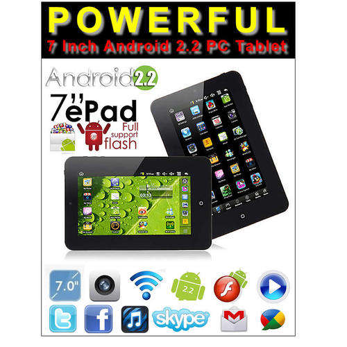 The Hottest Powerful 7 Inch Android 2.2 Tablet PC In Black