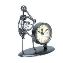 Iron Craft, Metal Musician Sculpture with Clock