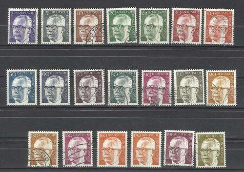 Deutsche Bundepost. Group of  20 stamps. Used few very slightly hinged