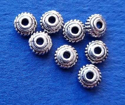 20pc x (4.5x3mm) Antique Silver Tibetan  Spacers