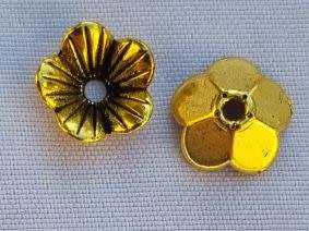 *Clearance Sale *10pc, 9mm  Tibetan Style Antique Gold Tone Bead Caps