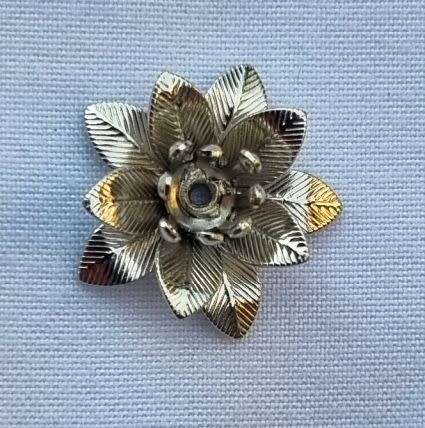 *Clearance Sale* 1pc x (16x6mm) Antique Silver / Flower / Metal Bead Cap / Spacer Bead