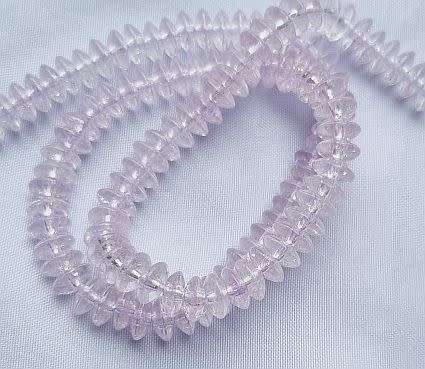 Clearance Sale **  1 Strand   (6x3mm)  Purple /  Crackle / Disc/ Glass Beads (+/- 140pcs)