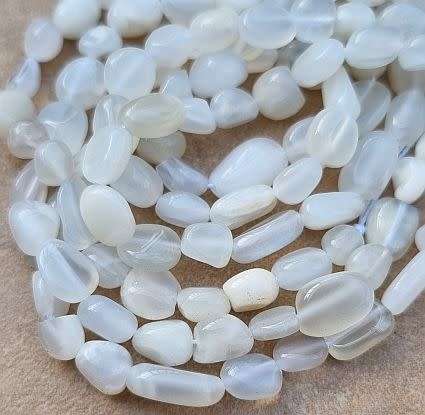 1 Strand Natural Moonstone / Nuggets/ Beads Size Between 5 & 11mm (+/-52pcs)