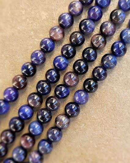 *Clearance Sale*1 Strand (+/-6mm) Natural /  Galaxy Tiger Eye  / Dyed / Heated / Round Beads +/-