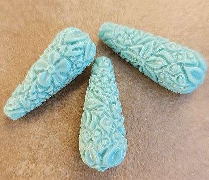 *Clearance Sale*1pc  Synthetic Coral / Drop  /  Pale Turquoise/ Dyed /  Beads /