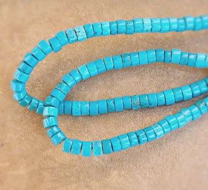 1 Strand x (+/- 4x2mm) Natural / Howlite / Heishi / Disc / Turquoise  / Dyed Beads +/- 160pcs