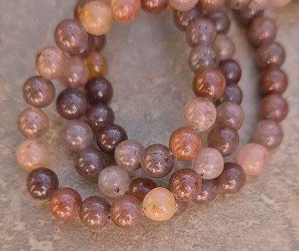 *Clearance Sale*1 Strand  Natural / Purple Aventurine / Round Beads  (+/-6mm )+/- 60pc