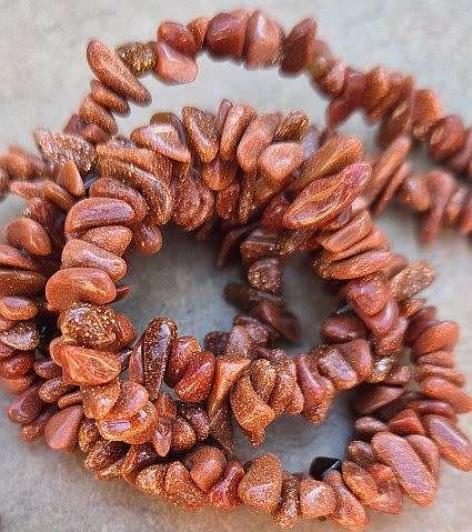 *Clearance Sale*1 Strand Synthetic Goldstone / Chip Beads / Strand +/- 80cm