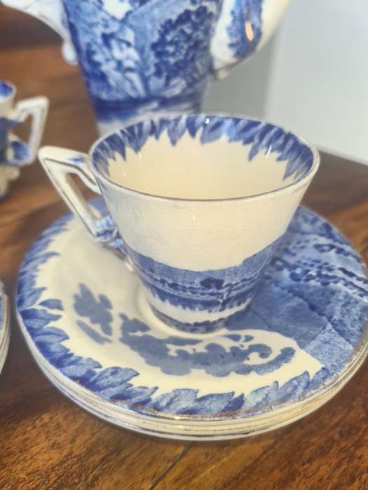 Antique Burleigh Ware English Blue and White 10 pieces