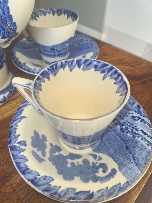 Antique Burleigh Ware English Blue and White 10 pieces