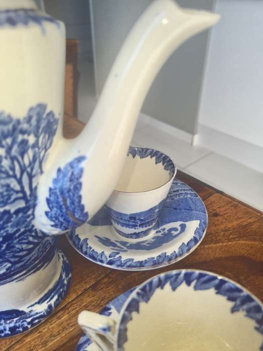Antique Burleigh Ware English Blue and White 10 pieces