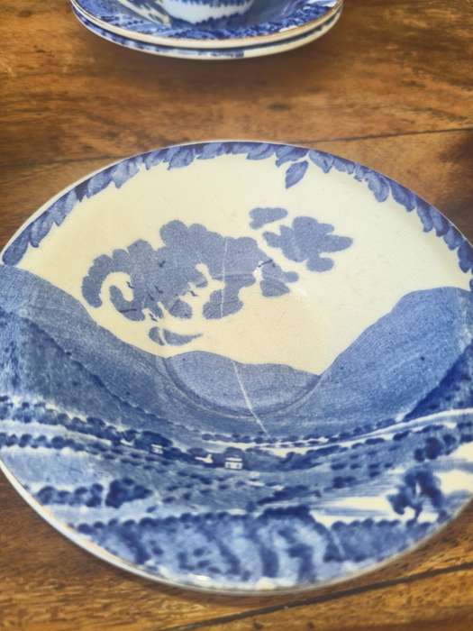 Antique Burleigh Ware English Blue and White 10 pieces