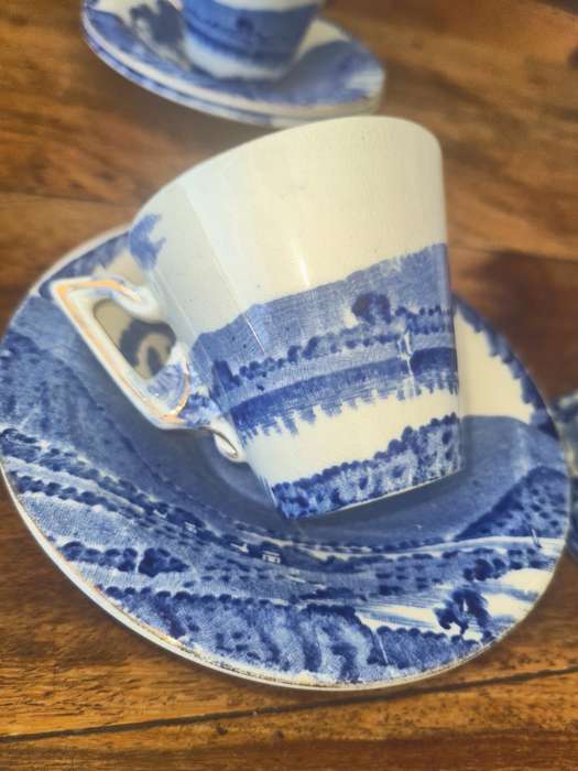 Antique Burleigh Ware English Blue and White 10 pieces