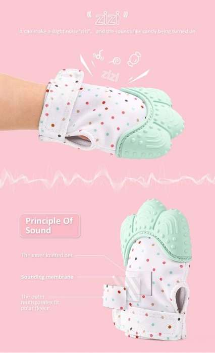 Comfortable Infants Teething Mitten Glove Set of 2
