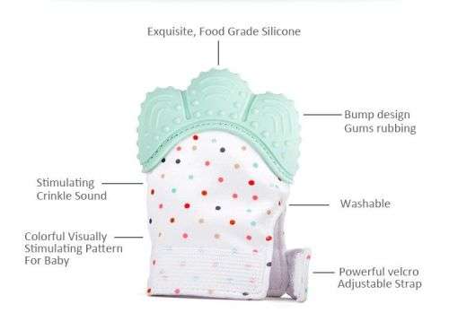 Comfortable Infants Teething Mitten Glove Set of 2