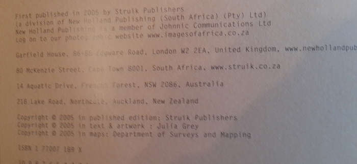 Cape Town, an Illustrated Poem Gift Inscription by author/artist, Julia Grey