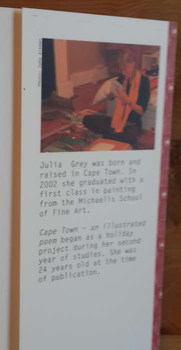 Cape Town, an Illustrated Poem Gift Inscription by author/artist, Julia Grey