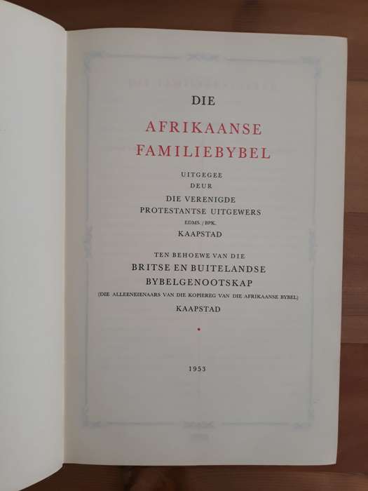 1953 Die Afrikaanse Familie Bybel