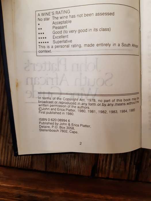 John Platter's South African Wine Guide 1986