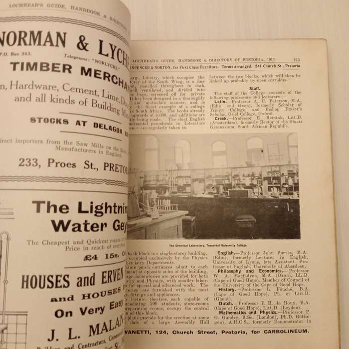 Lochhead`s Guide, Hand-Book and Directory of Pretoria 1913