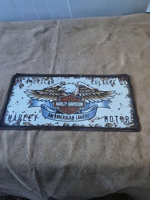 VINTAGE LOOK HARLEY DAVIDSON METAL SIGN(30 X 15CM)