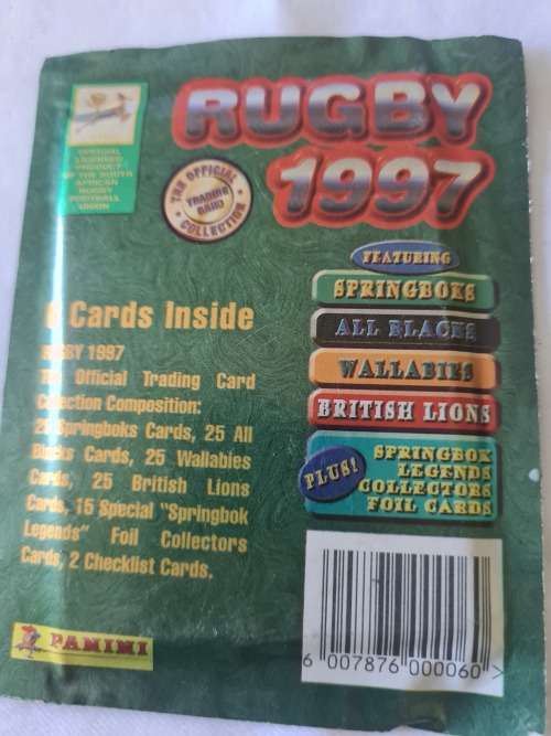20 PACK RUGBY 1997 TRADING CARDS (6 CARDS IN A PACK)INCL.A FOIL CARD IN EACH PACK