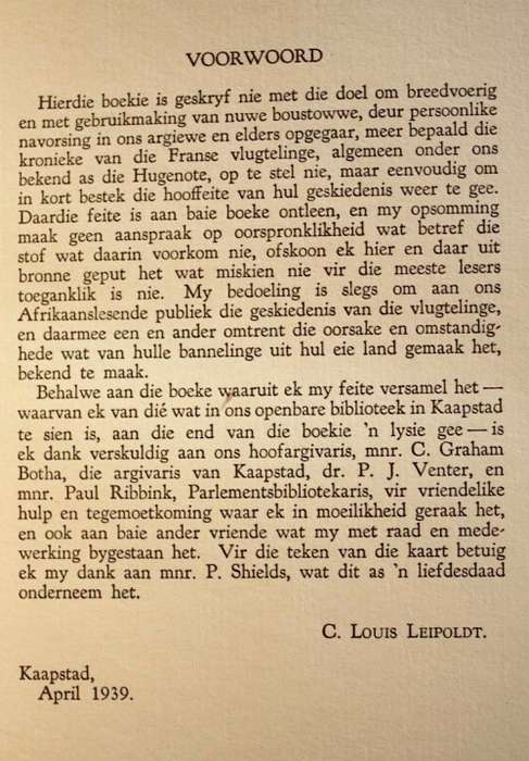 Die Hugenote deur C. Louis Leipoldt