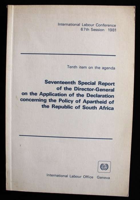 SPECIAL REPORT of the Director-General on the Application of the Declaration concerning APARTHEID