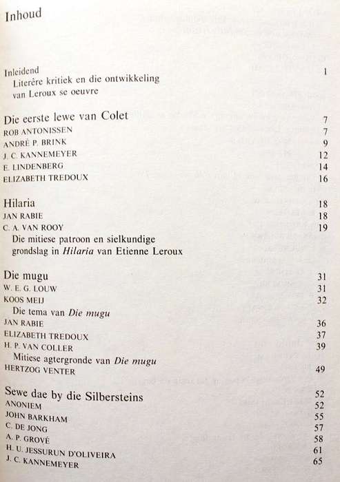 DIE OOG VAN DIE SON - Beskouings oor Boeke en Werk van Etienne Leroux