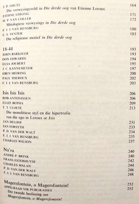 DIE OOG VAN DIE SON - Beskouings oor Boeke en Werk van Etienne Leroux