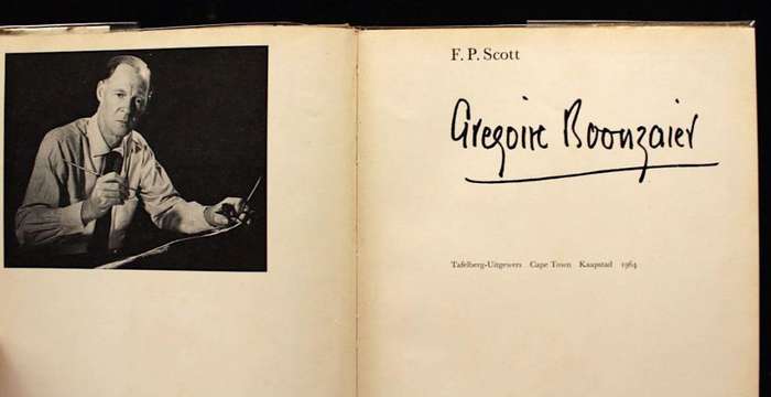 GREGOIRE BOONZAIER by F. P. SCOTT (1964)