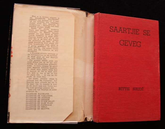 SAARTJIE SE GEVEG - BETTIE NAUDE (TOPSY SMITH) - EERSTE UITGAAF MET ORIGINAL STOFJAS 1954