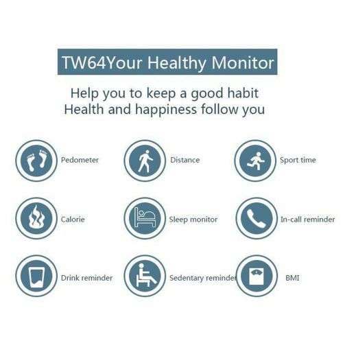 BLUE Supersonic OLED Smart Wrist Band Bracelet Watch Health Pedometer Bluetooth for Android IOS
