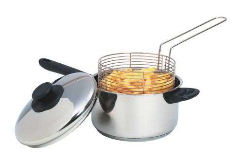 Kitchen Craft Stainless Steel Large Chip Fryer And Basket 20cm