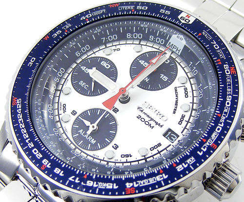 SEIKO Pilot's Flightmaster Sliderule alarm chronograph! *R5399*