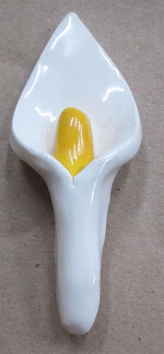 Glazed Ceramic Mosaic Insert - Large Arum Lily